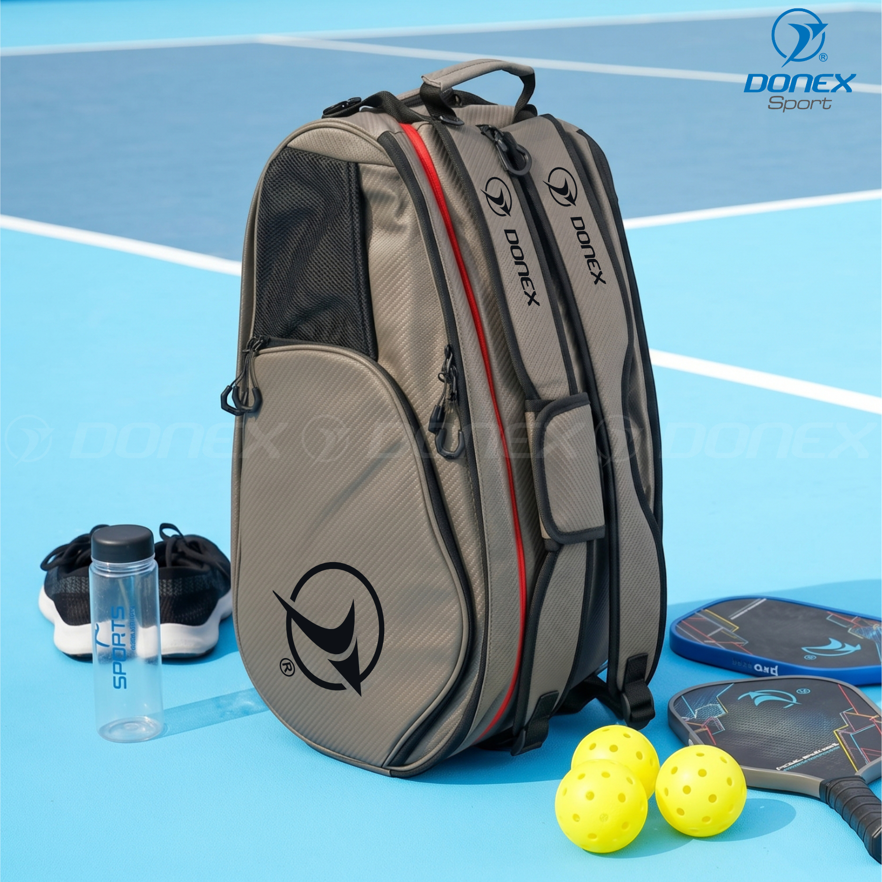 Balo thể thao Donex Gear BB-1606 xám phối đen